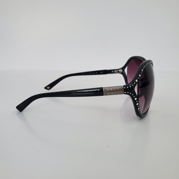 Women's BEBE Sunglasses Blingtastic Model BB7020 Black & Gun Metal *Case Incl. - Picture 5 of 12